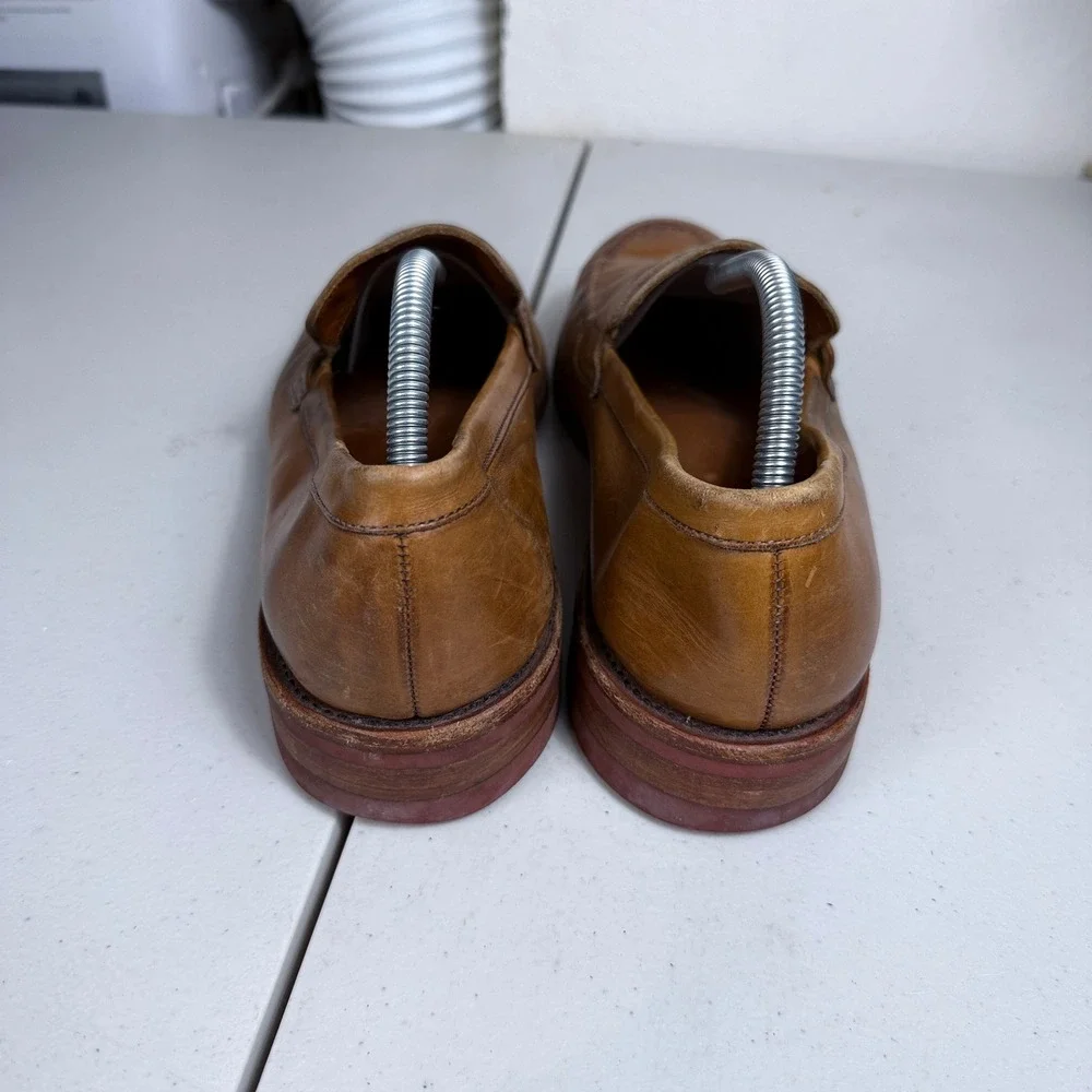 Allen Edmonds Archer Penny Loafer Mens 11.5 D Tan Leather Dainite Sole 1446